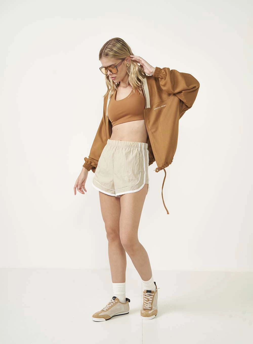 Jaqueta Feminina Loose Fit Com Amarração Na Barra Marrom