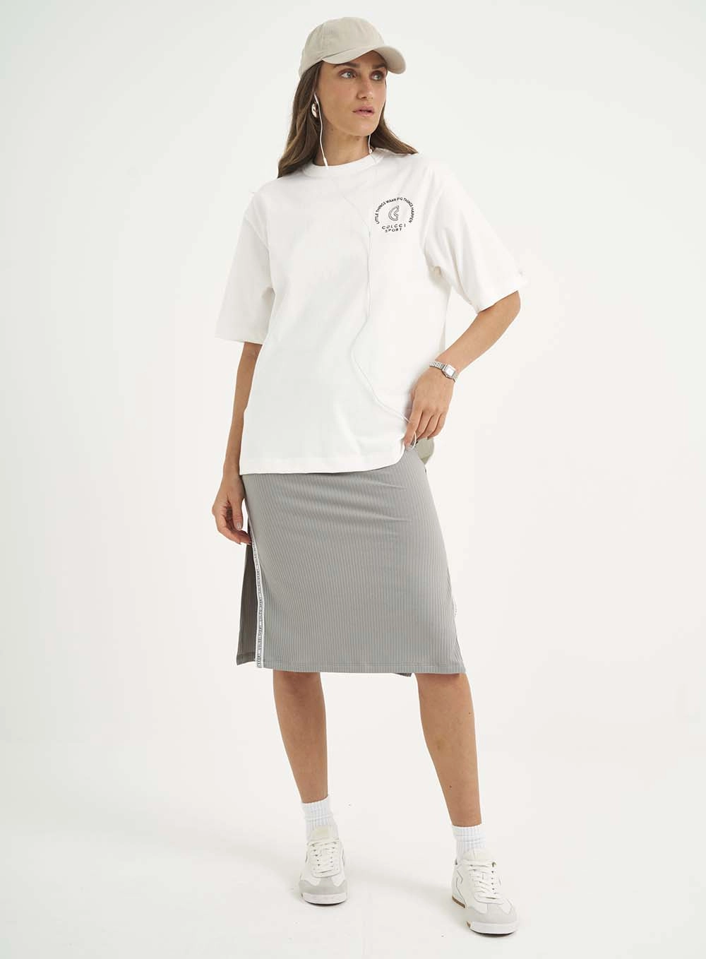 Camiseta Feminina Loose Off White