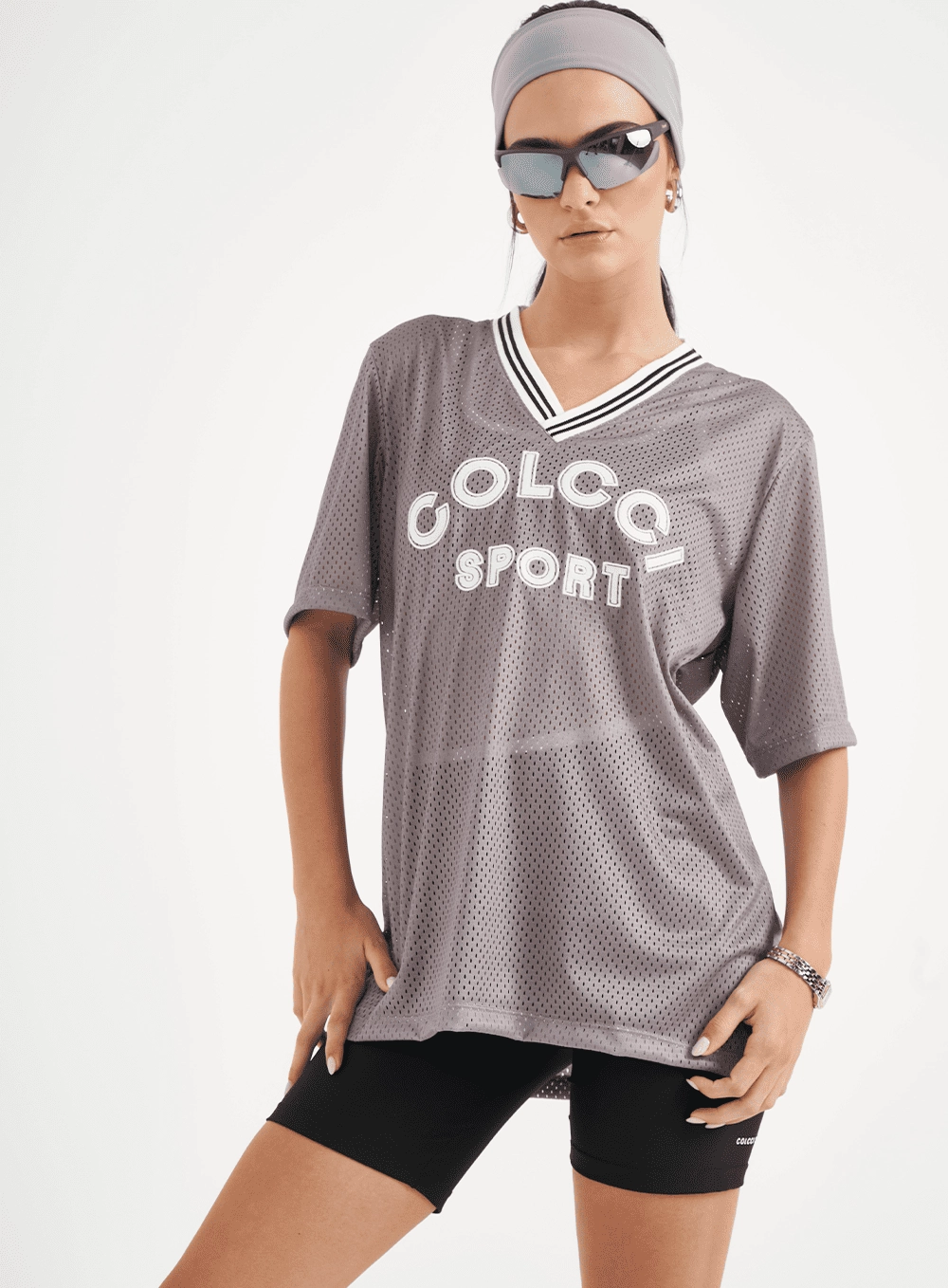 Camiseta Malha 1 Feminino Colcci Sport Cinza