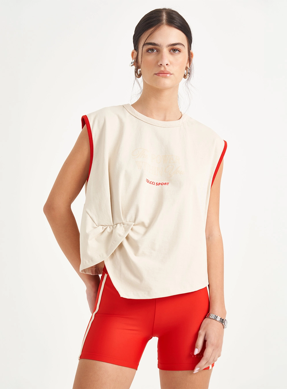 Camiseta Feminina Muscle Tee Bege