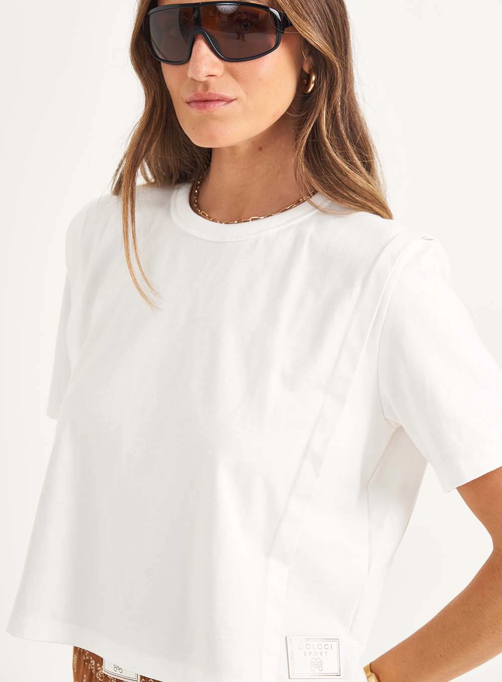Camiseta Feminina Basic Loose Fit Off Shell