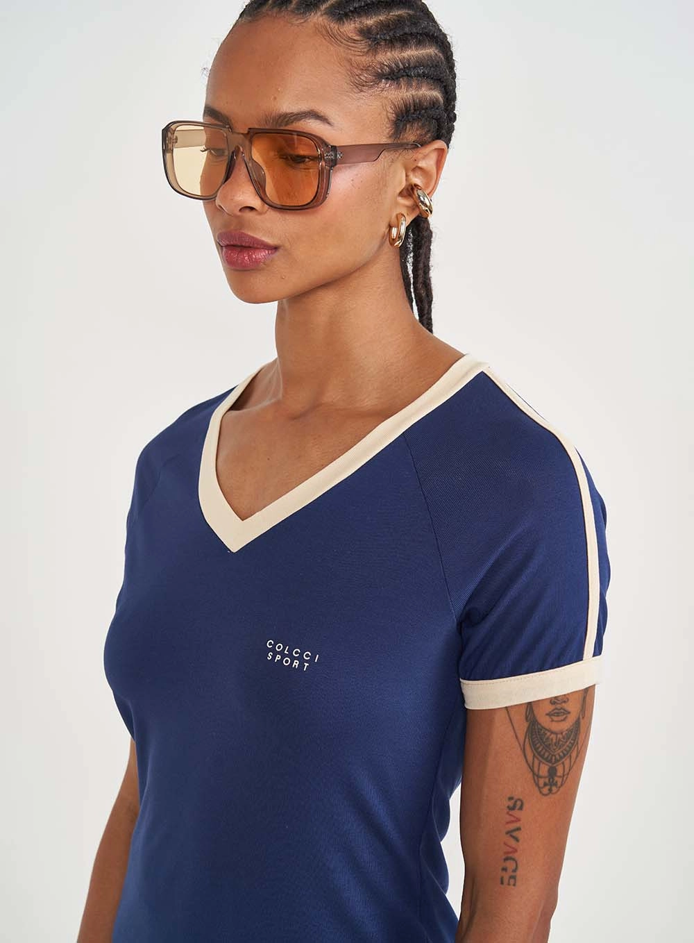 Camiseta Feminina Slim Azul