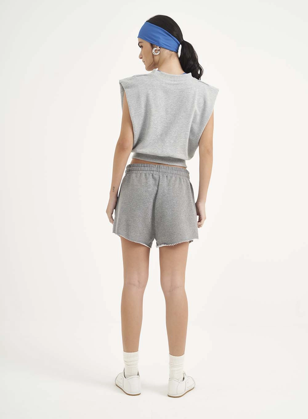 Blusa Feminina Moletom Muscle Tee Cinza