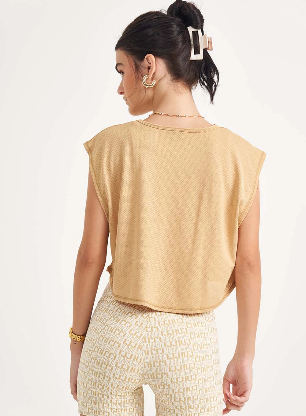 Blusa Feminina Loose Fit Bege