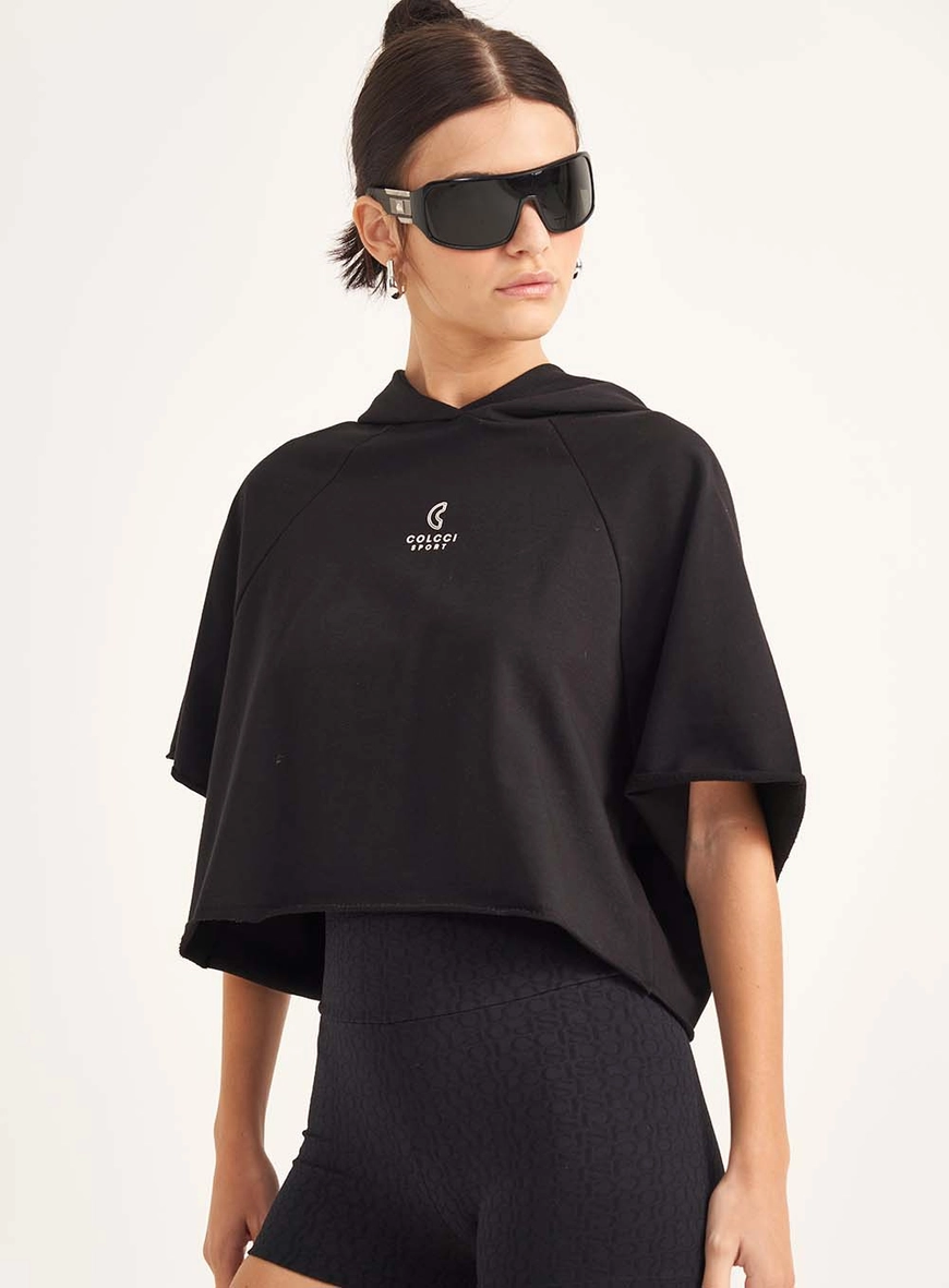 Blusa Feminina Loose Moletinho Com Capuz