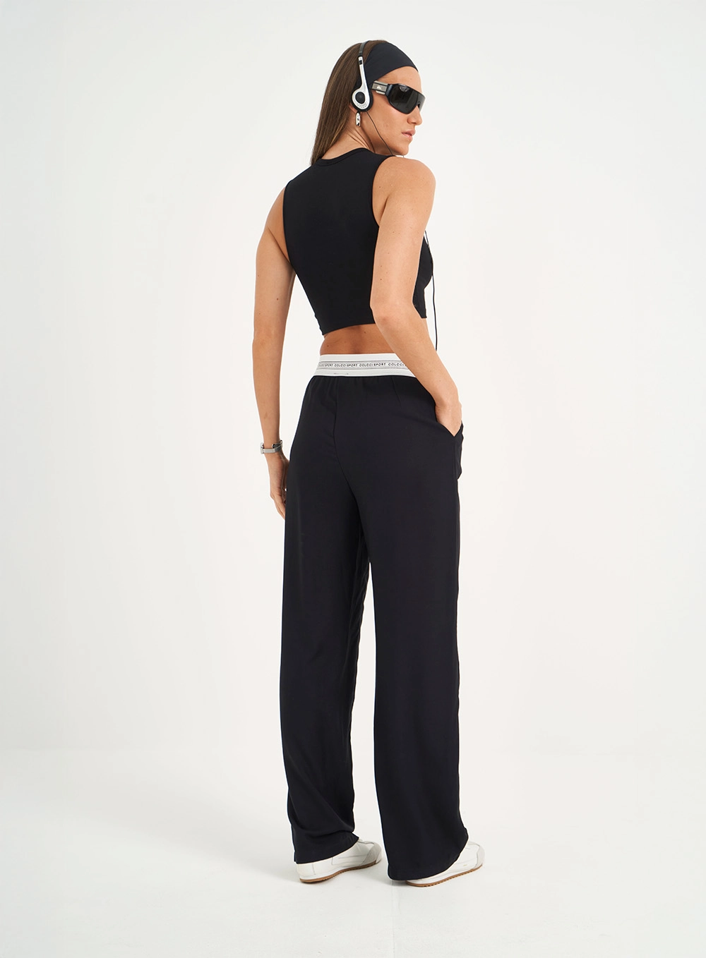 Blusa Feminina Slim Contrast Preto