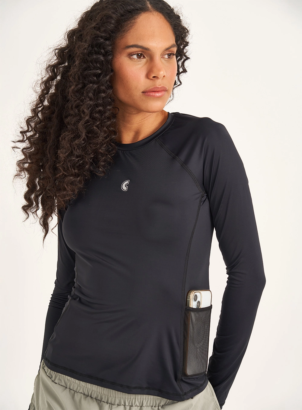 Blusa Feminina Loose Manga Longa Preto