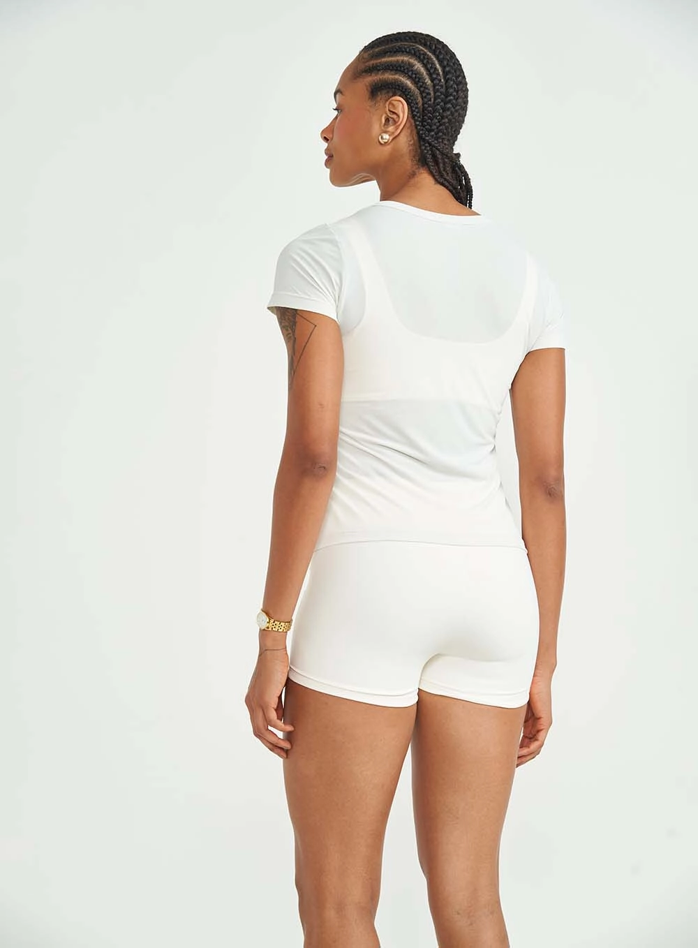 Blusa Feminina Slim Fit Com Transparência Off-Shell