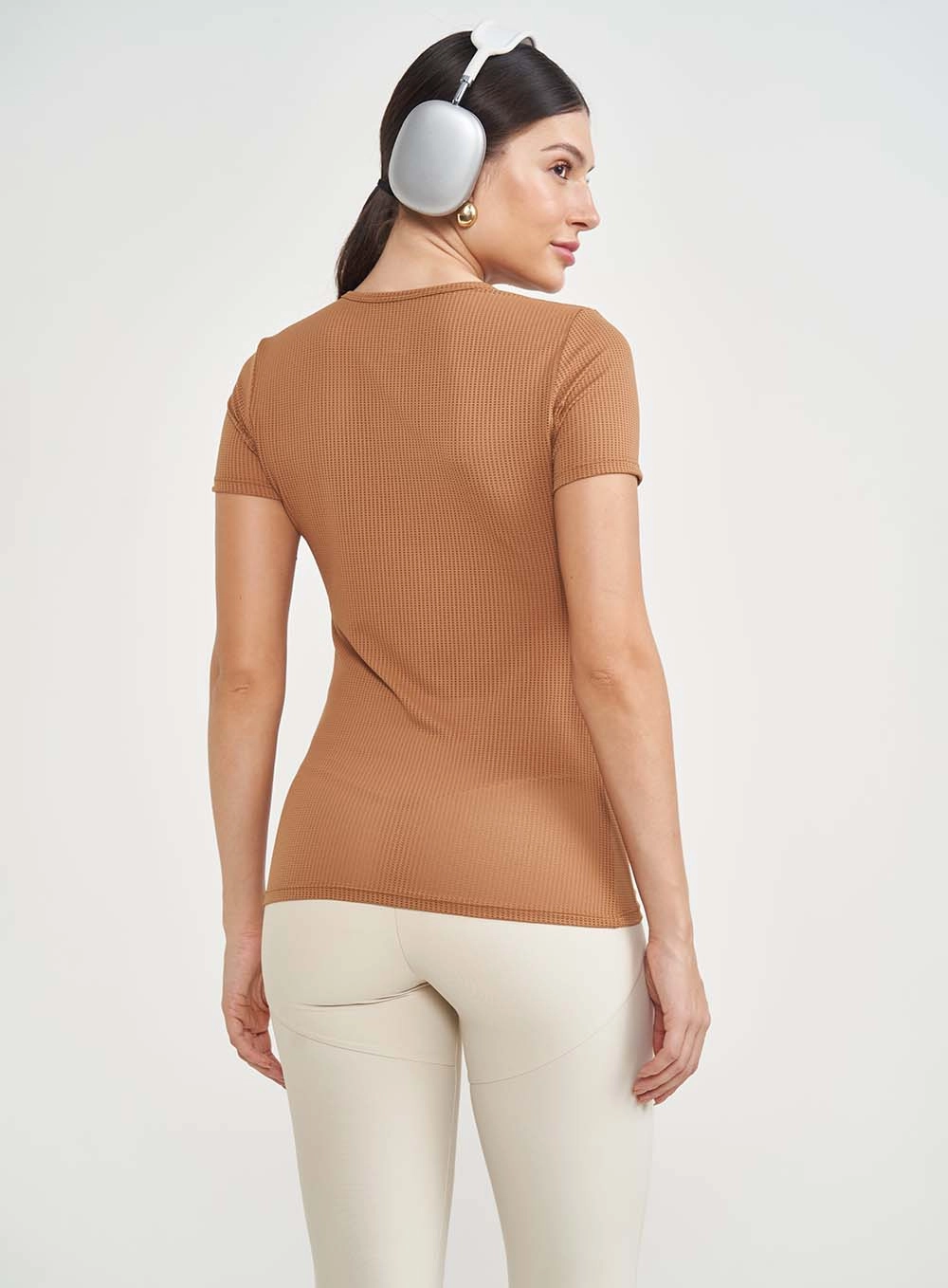 Blusa Feminina Slim De Malha Marrom