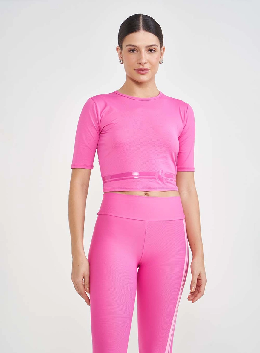 Blusa Slim Curta Com Detalhe