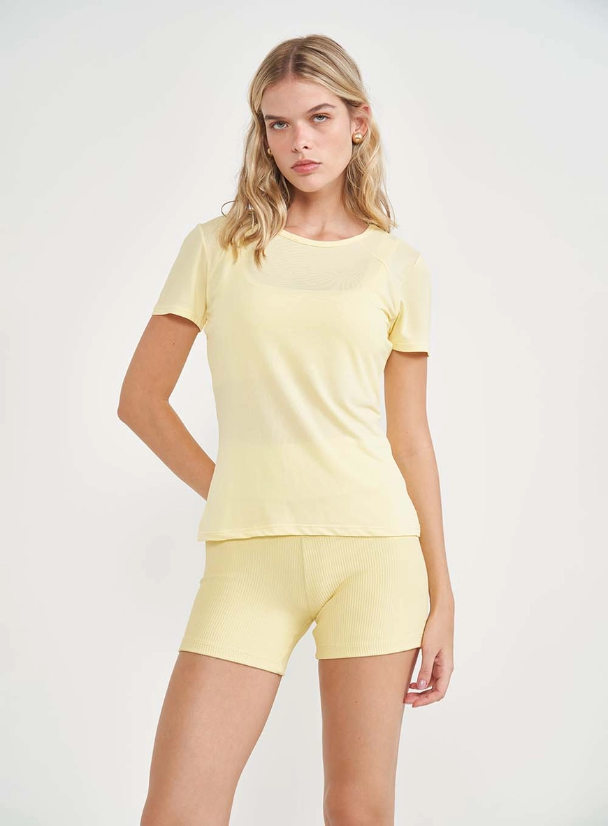 Blusa Slim Com Transparência
