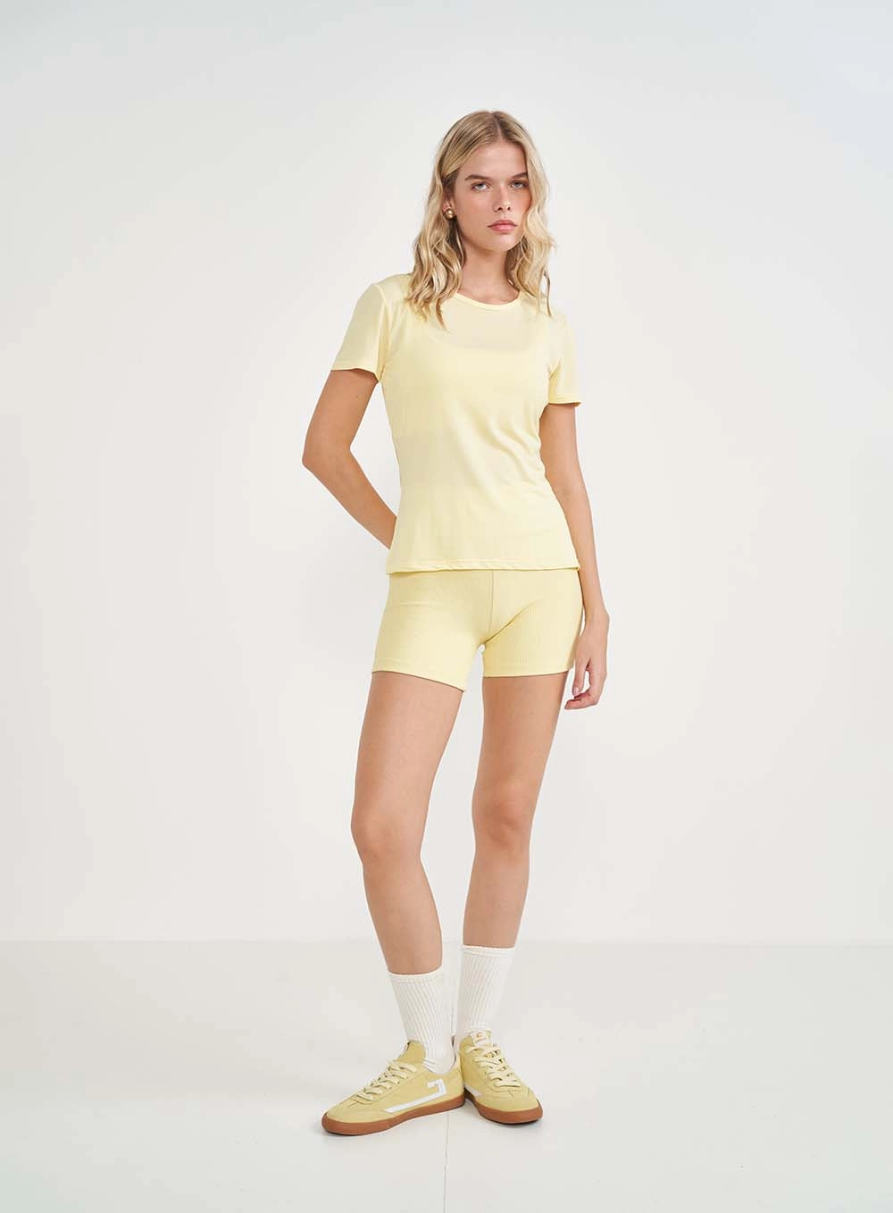 Blusa Slim Com Transparência Amarelo