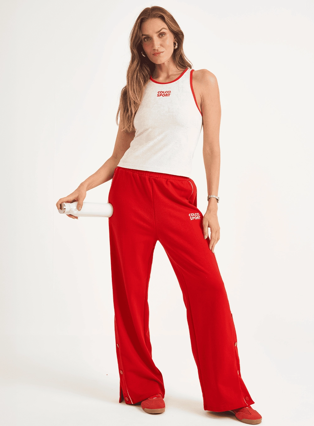 Regata Feminina Slim Contrast Bege
