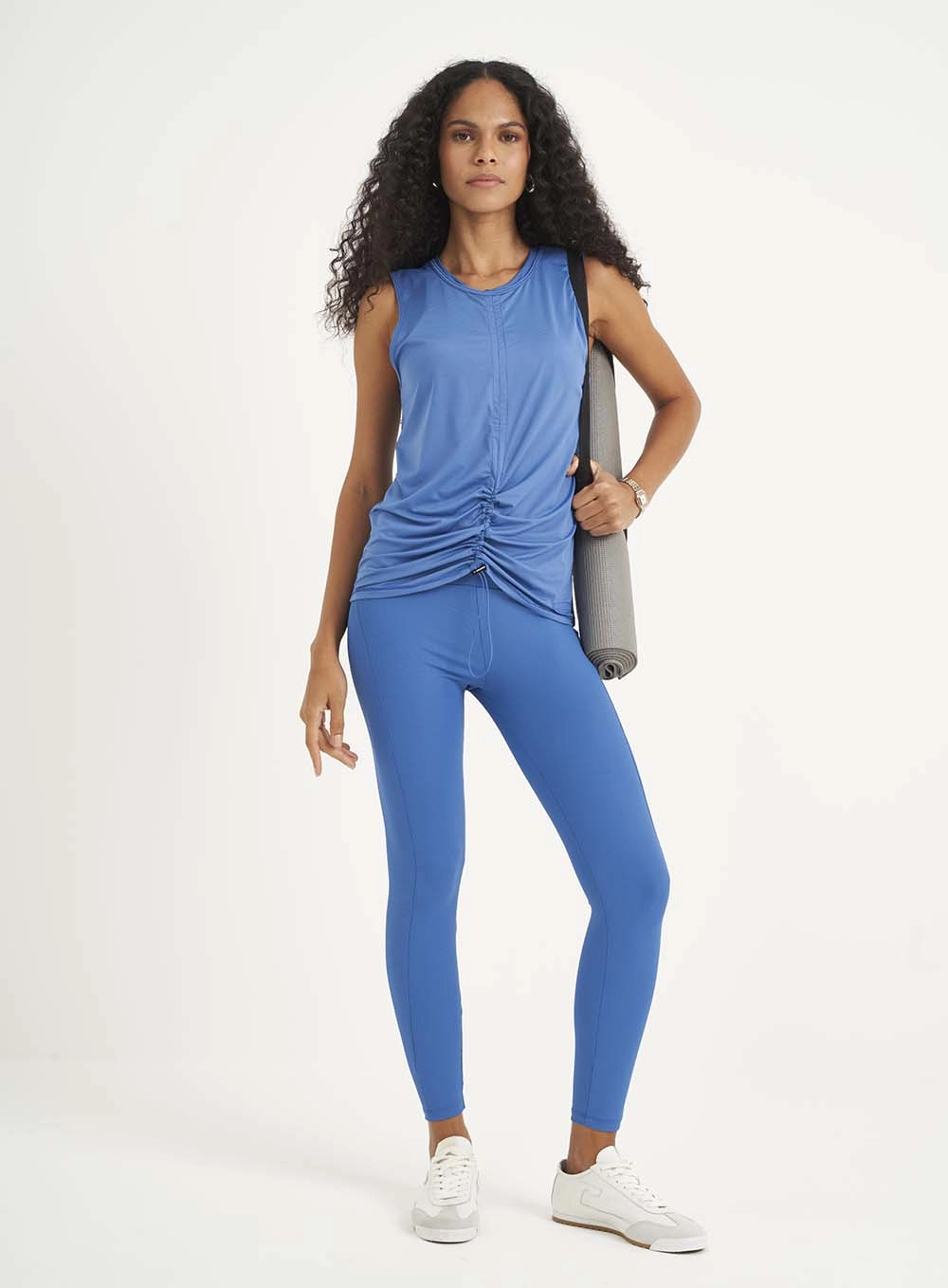 Regata Feminina Comfort Drapeada Azul