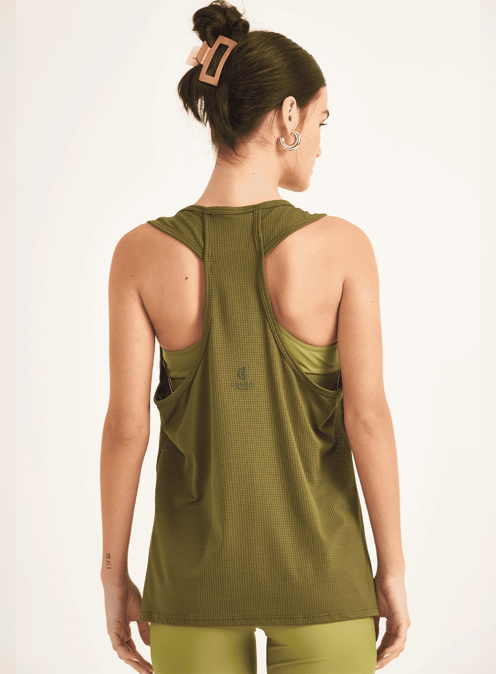 Regata Feminina Loose Em Tela Verde