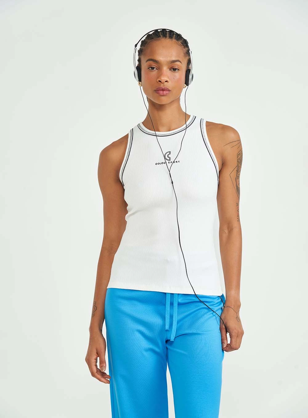 Regata Feminina Slim Canelada Contrast Off-Shell