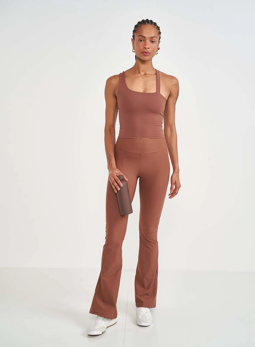 Regata Feminina Slim Fit Marrom