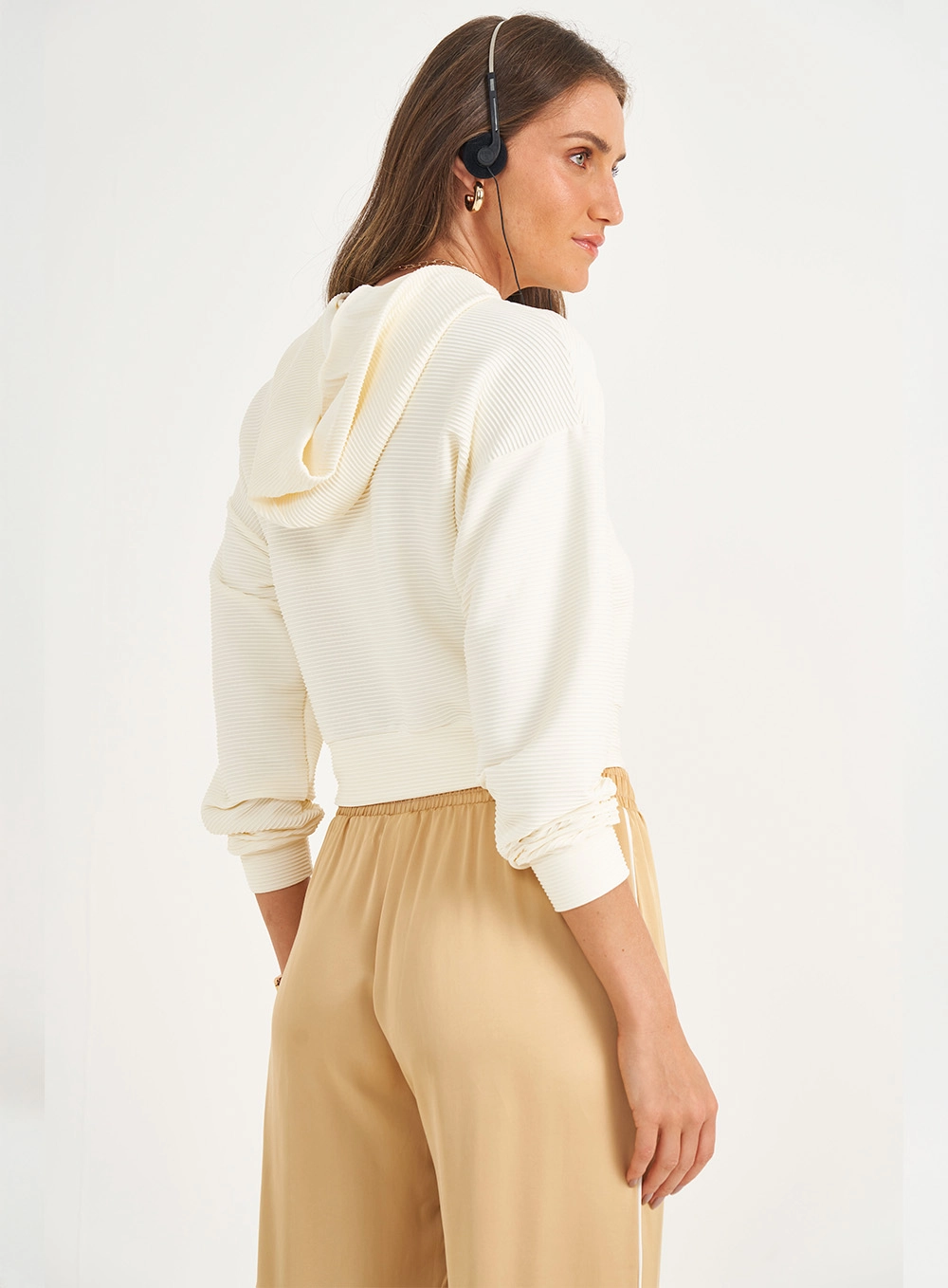 Blusão Feminino Comfort Fit Canelado Off Shell