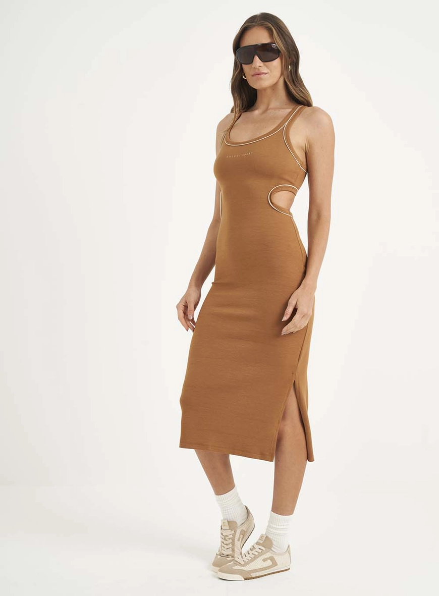 Vestido Midi Slim Cut-out
