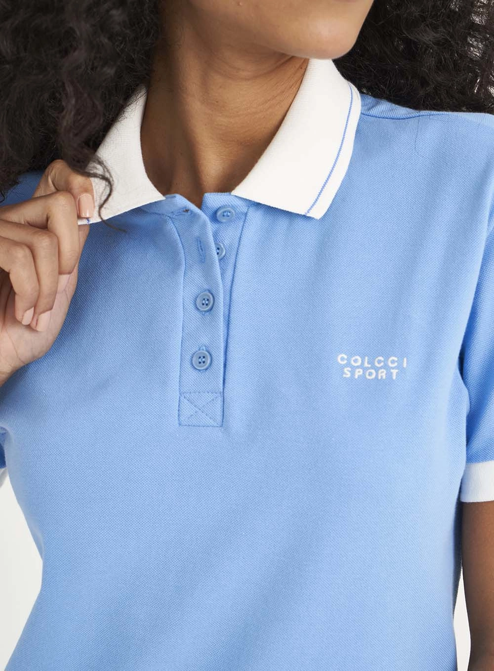 Vestido Curto Polo Comfort Fit Azul