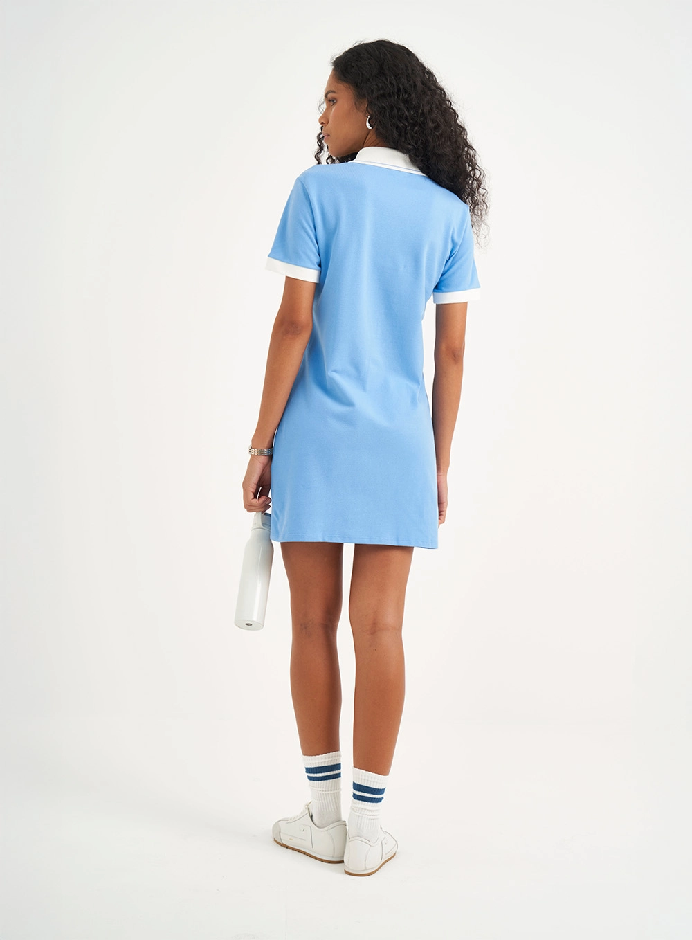 Vestido Curto Polo Comfort Fit Azul