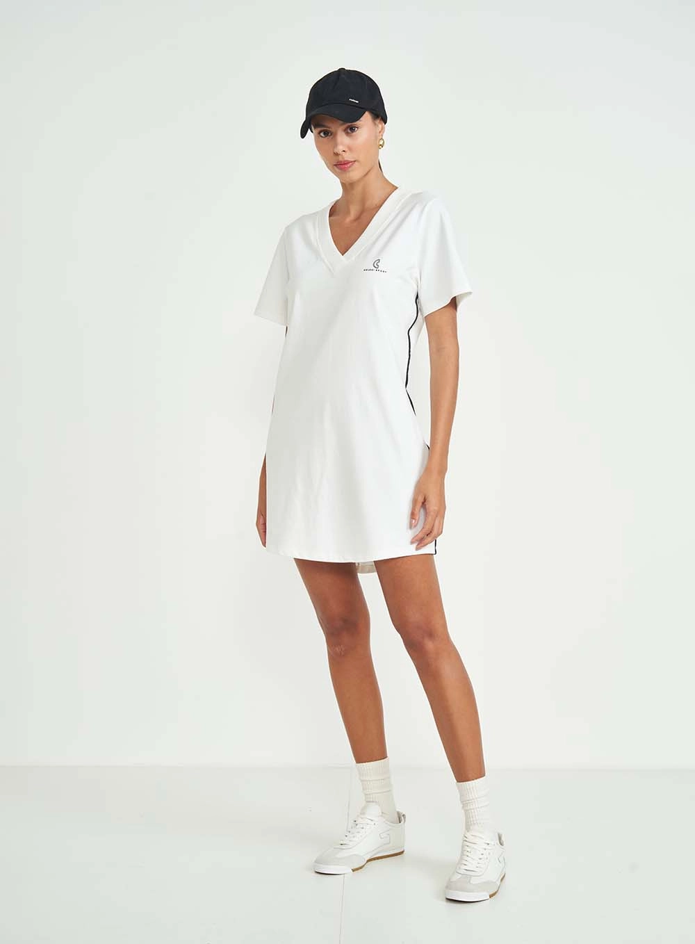 Vestido Comfort Com Listras Na Lateral Off