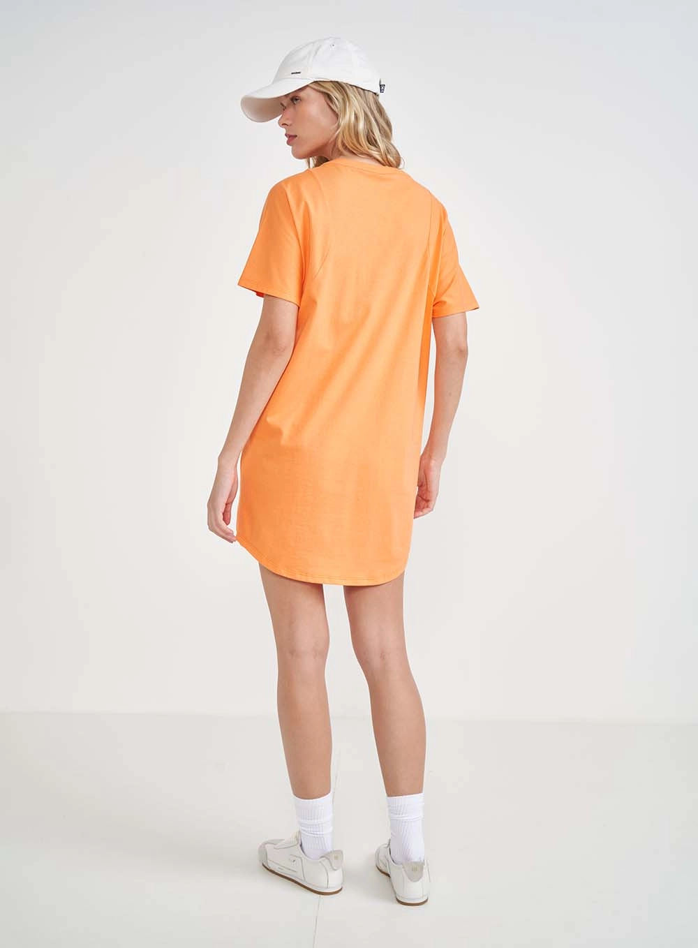 Vestido Curto T-shirt Comfort Laranja