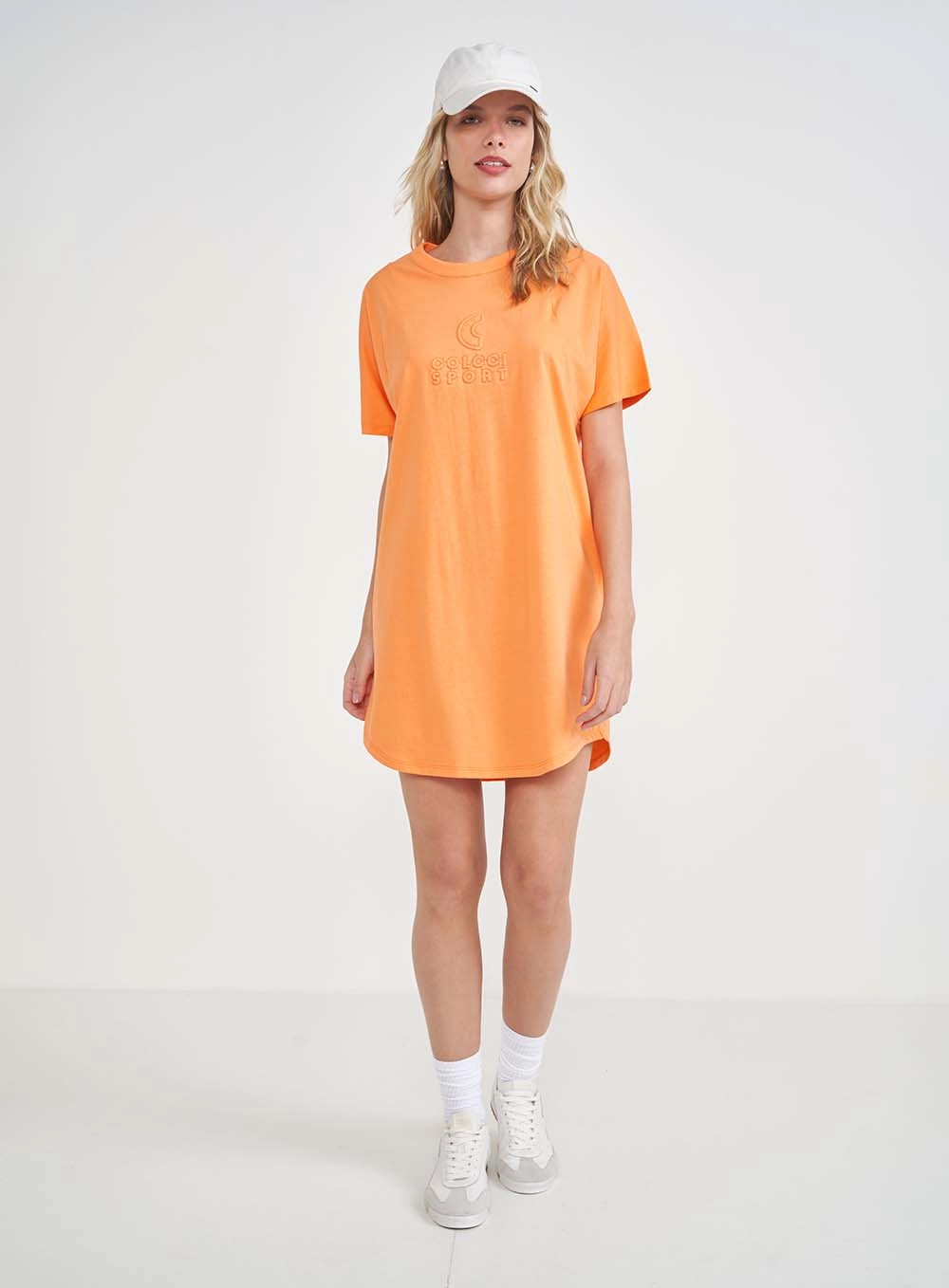 Vestido Curto T-shirt Comfort Laranja