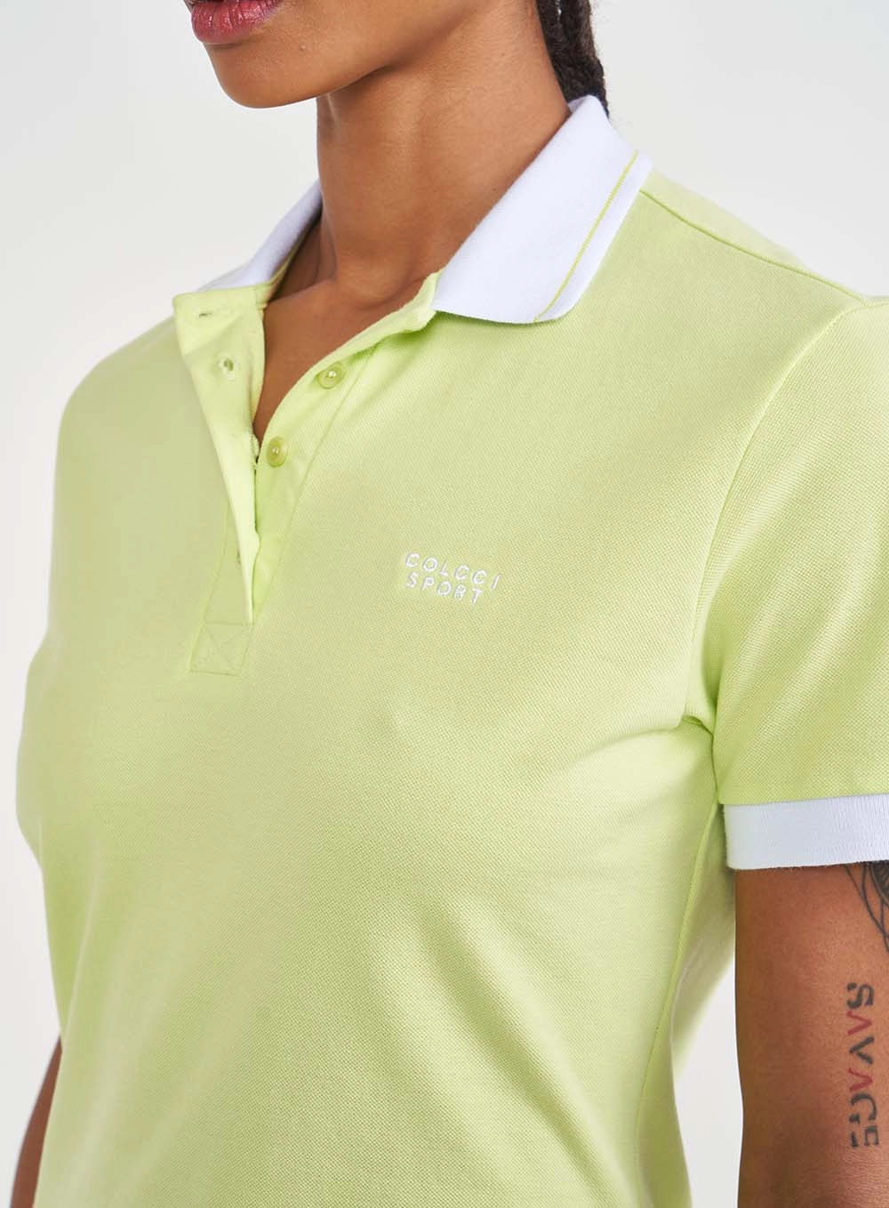 Vestido Comfort Gola Polo Verde