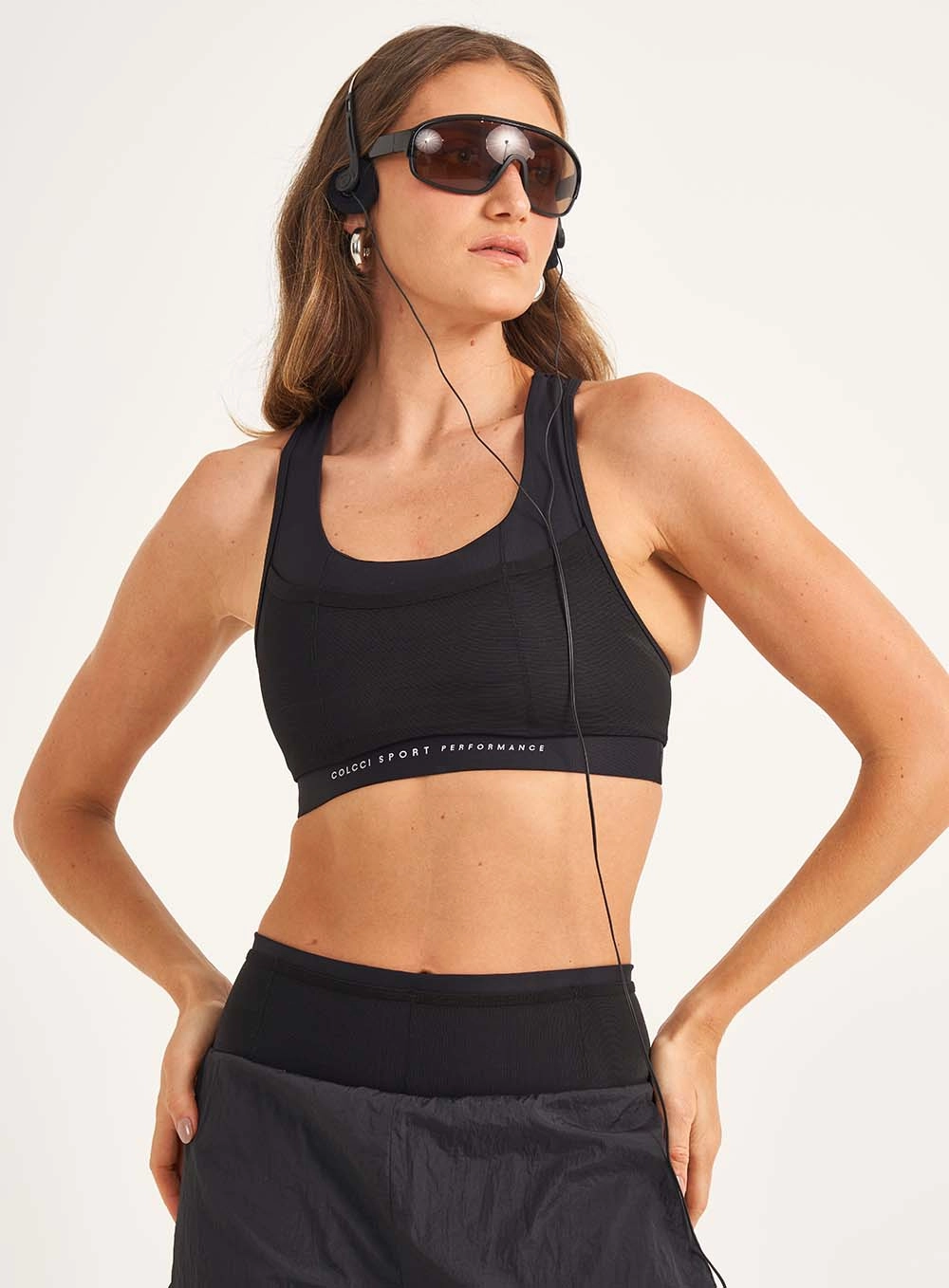 Top Slim Force Detalhe Tule Preto