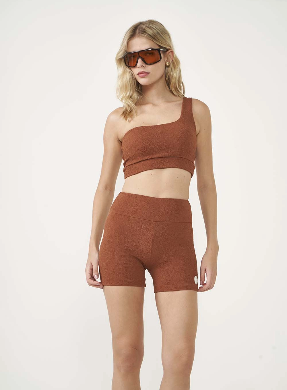Top Malha  Feminino Colcci Sport Marrom