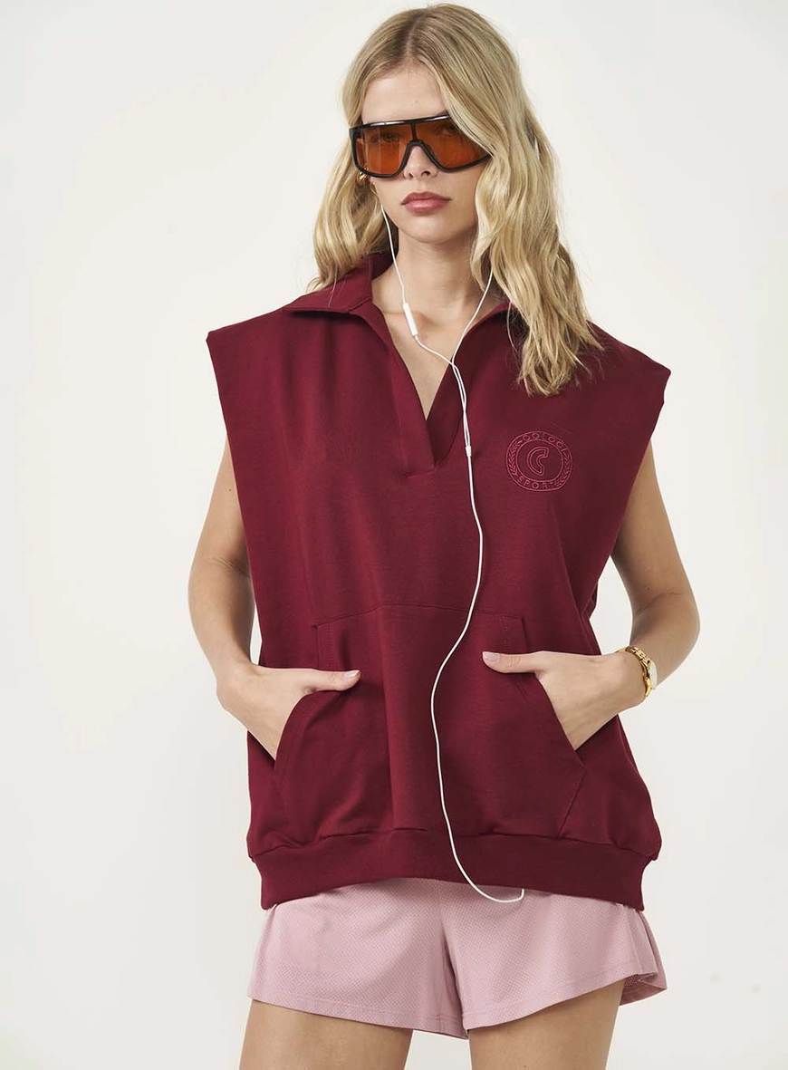 Colete Feminino Loose Moletinho