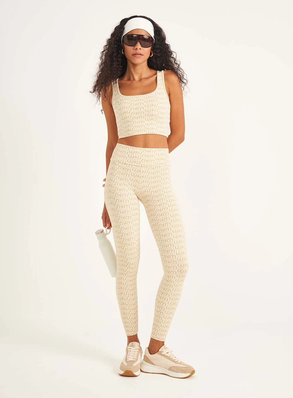 Conjunto Top E Calça Legging Jacquard Estampados