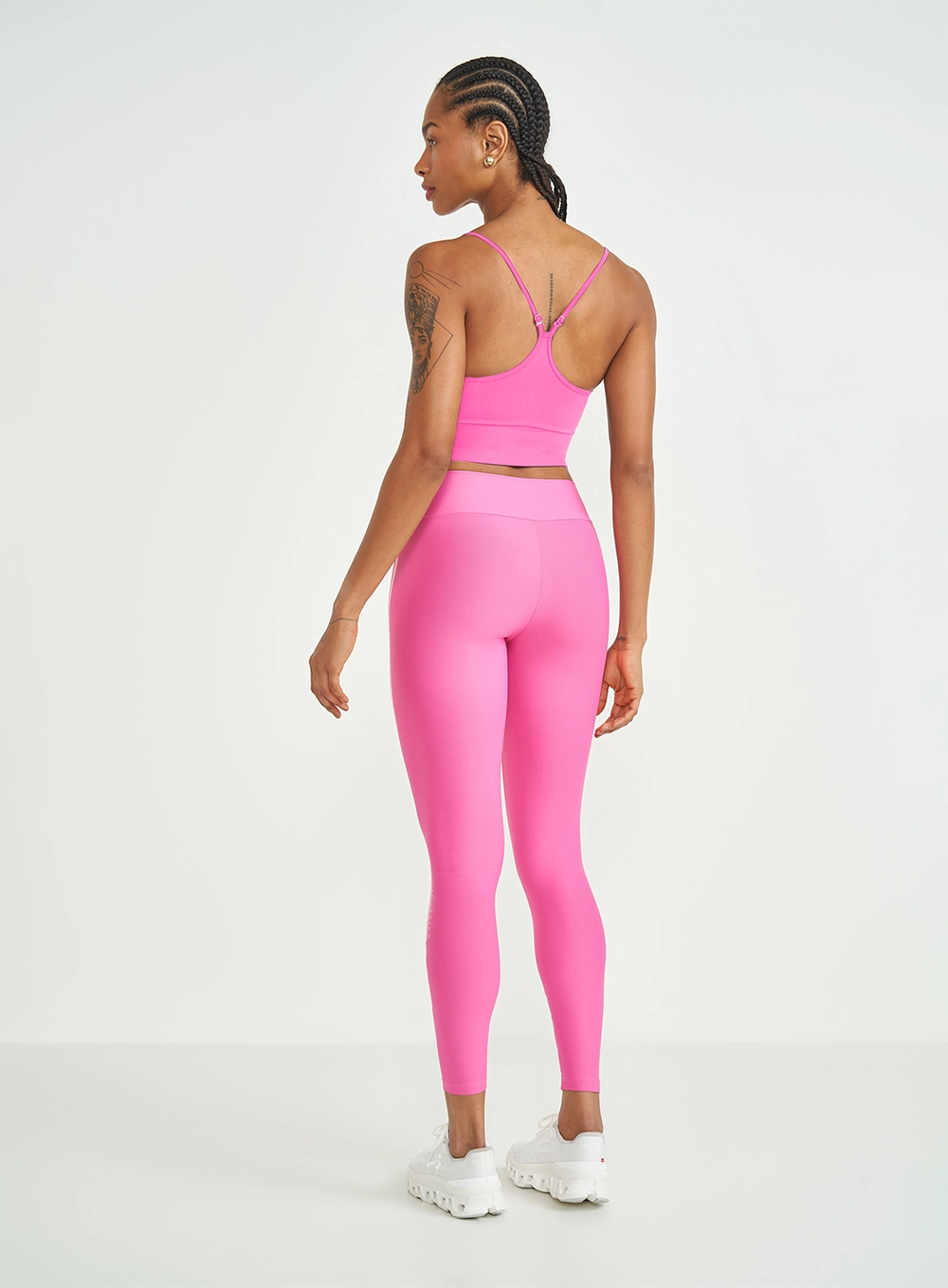 Conjunto Slim Com Detalhe Lateral Rosa