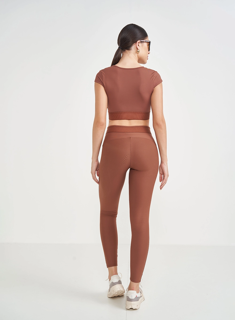 Conjunto Malha Sport  Feminino Colcci Sport Marrom