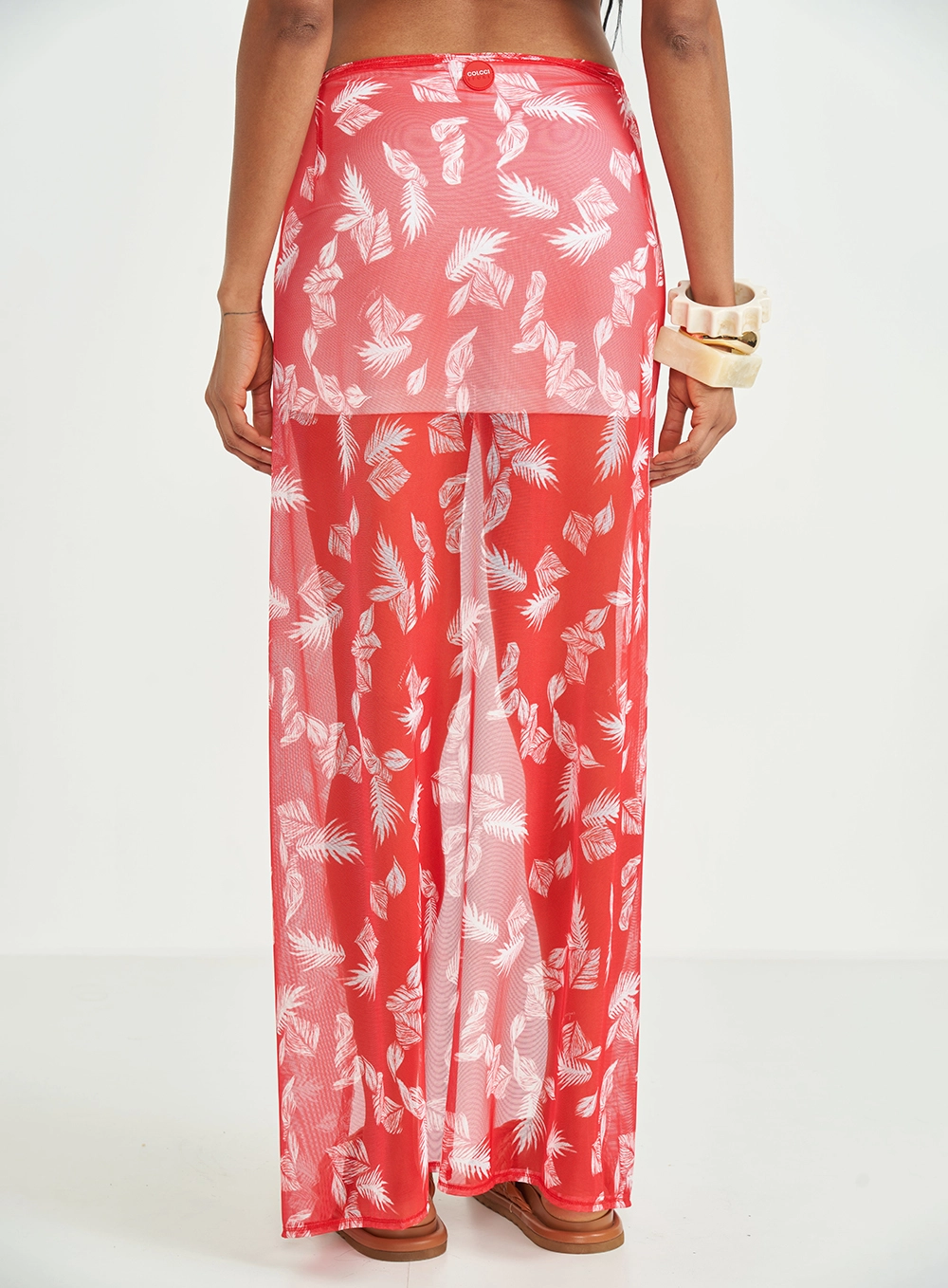 Saída De Praia Tule Estampada- Saia Estampados