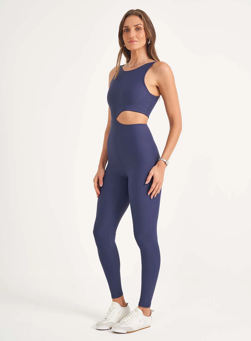 Macacão Slim Cut-out Azul