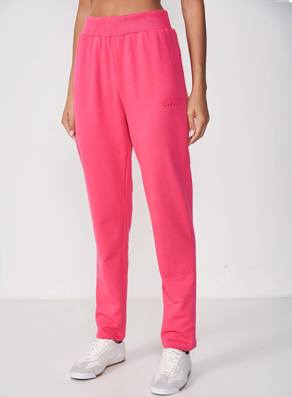 Calça Moletom Feminina Comfort Slim Rosa