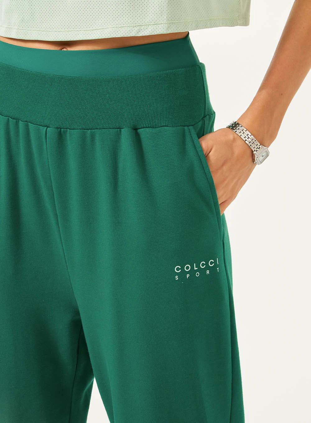 Calça Feminina Jogger Moletinho Verde
