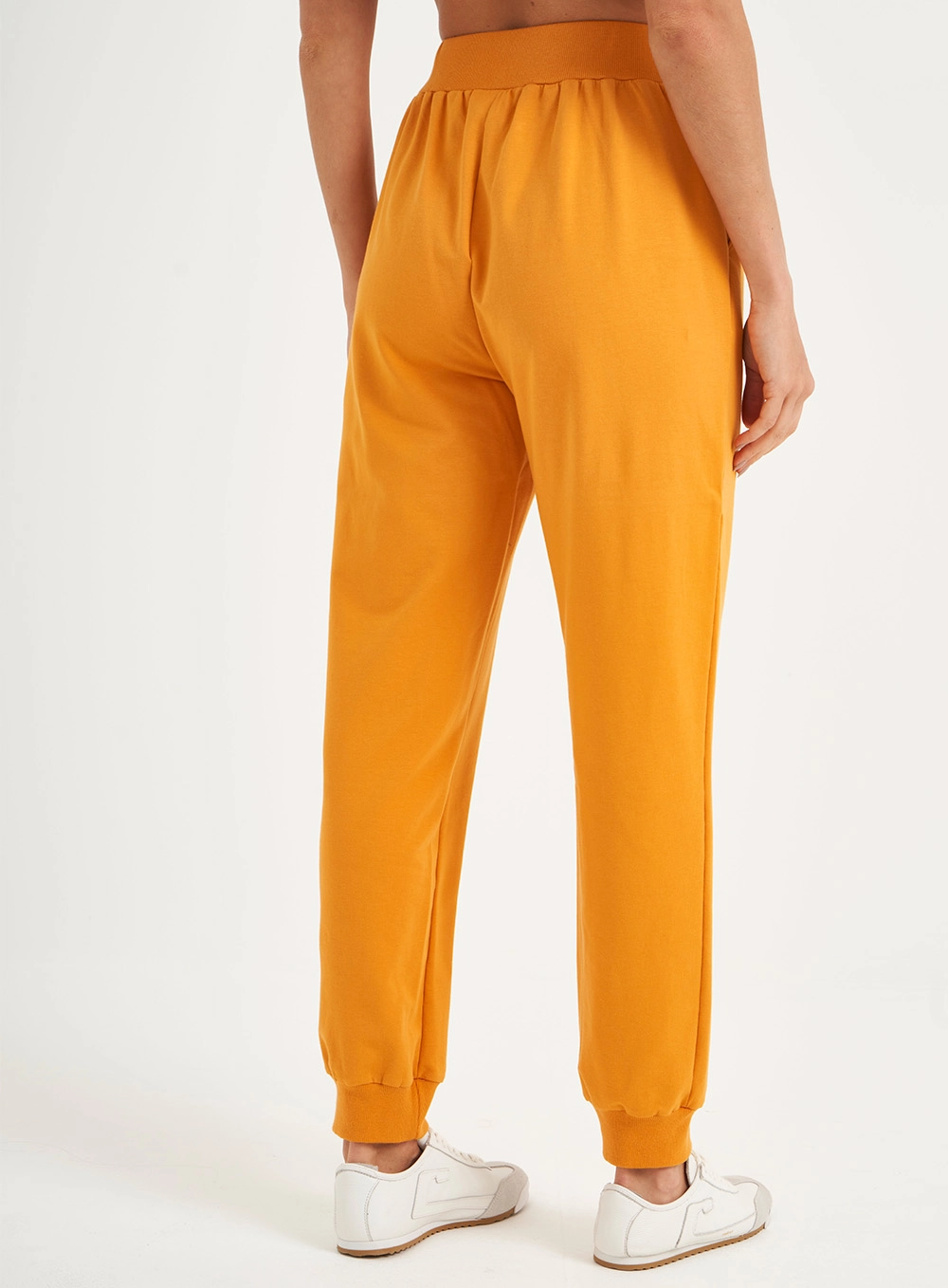 Calça Feminina Jogger Moletinho Laranja