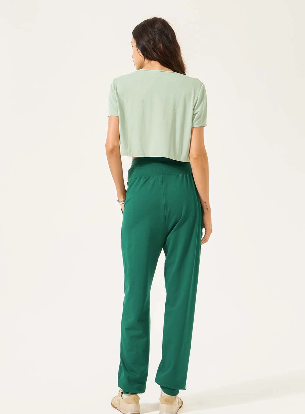 Calça Feminina Jogger Moletinho Verde