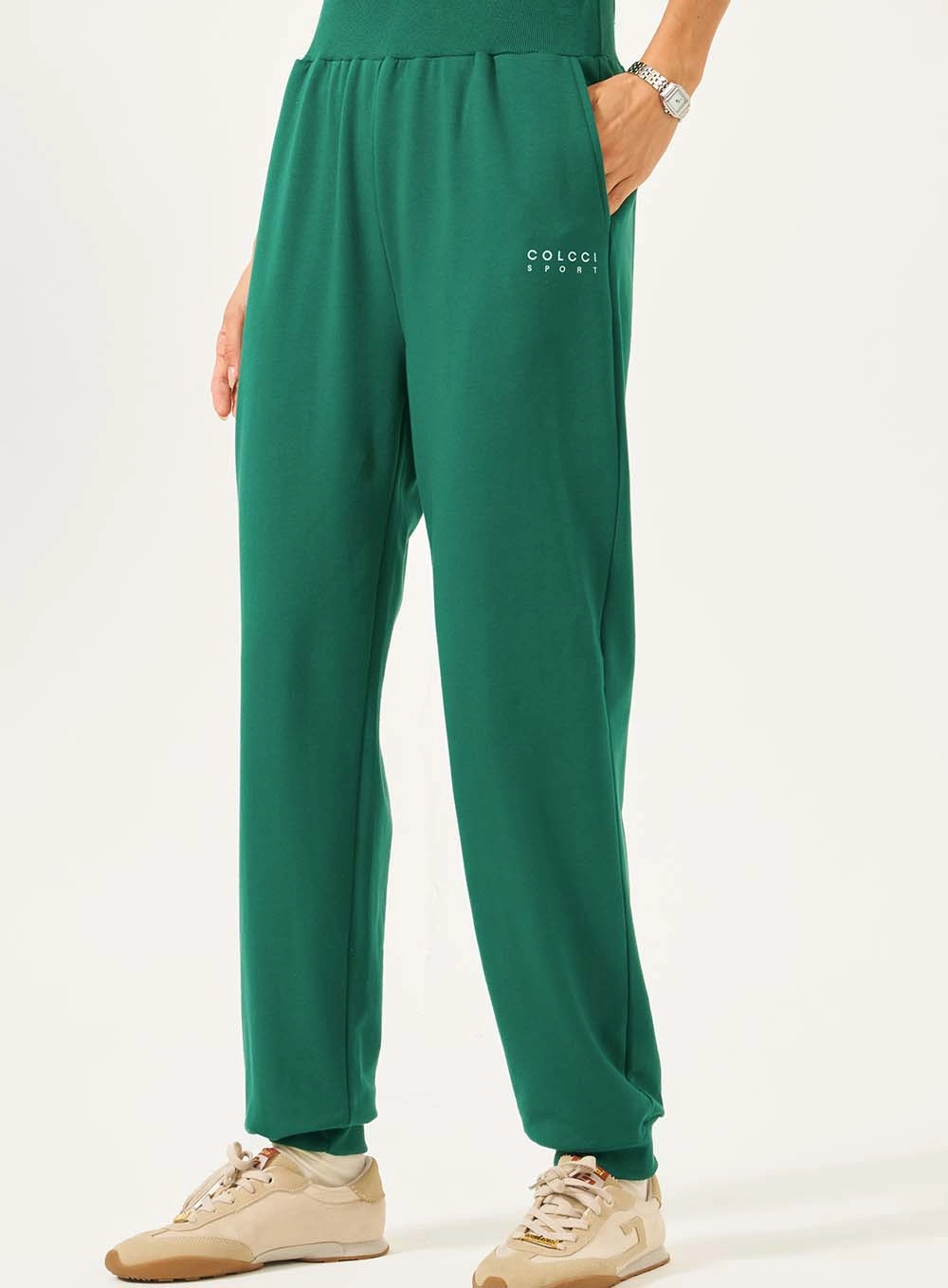 Calça Feminina Jogger Moletinho Verde