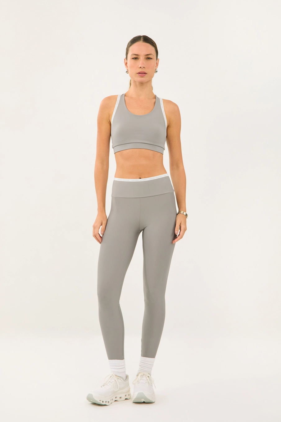 Calça Legging Perfect Fit Contrast Cinza