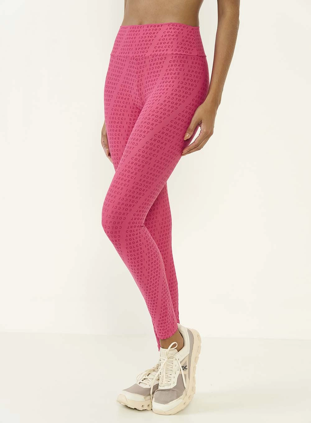 Calça Legging Estampada Rosa