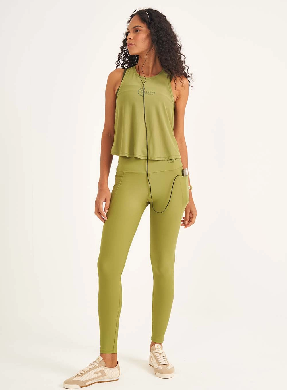 Calca Malha Sport  Feminino Colcci Sport Verde