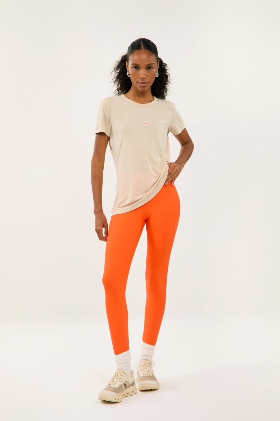 Calca Malha Sport  Feminino Colcci Sport Laranja
