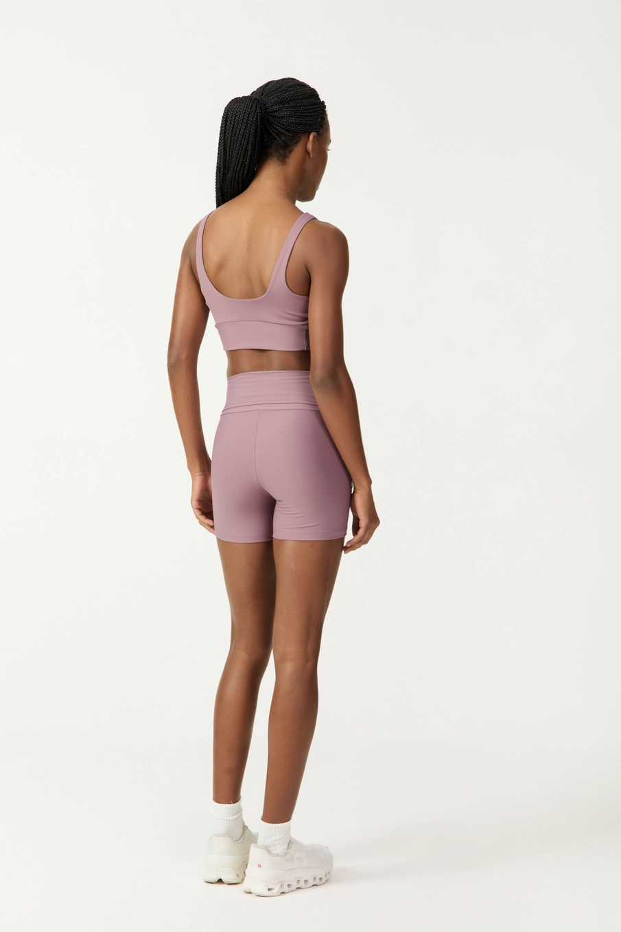 Bermuda Feminina Malha Sport Roxo