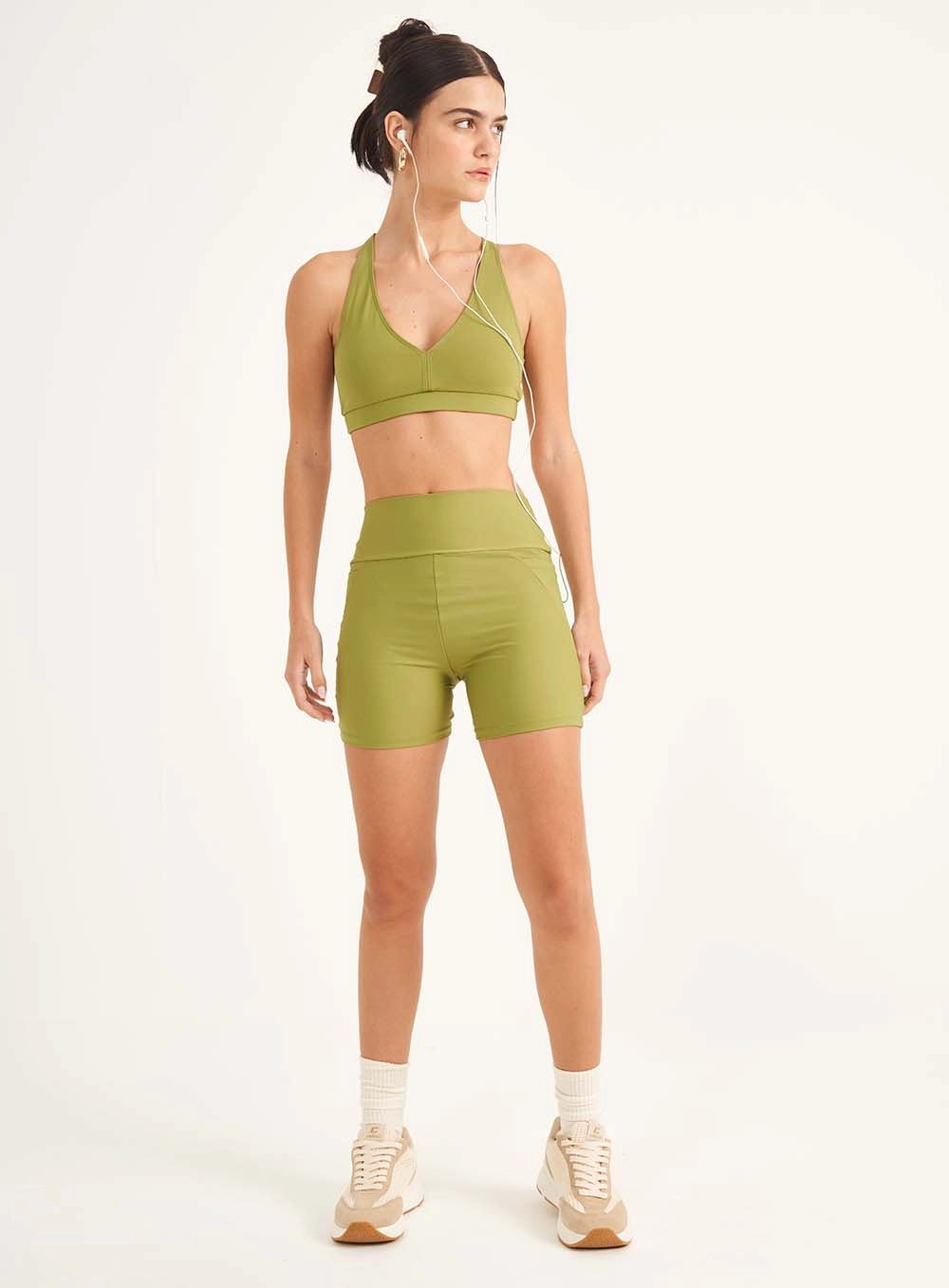 Bermuda Malha Sport  Feminino Colcci Sport Verde