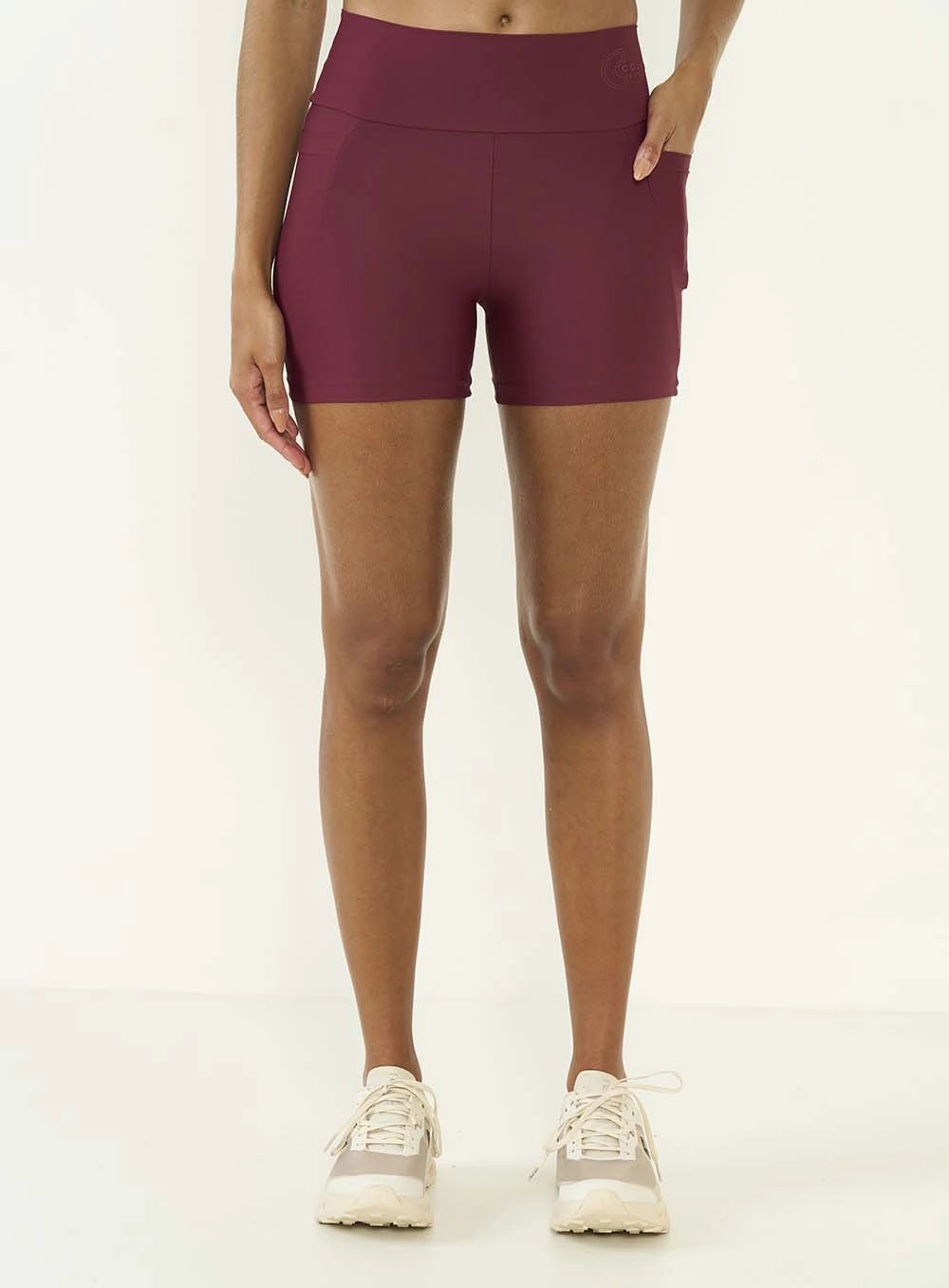 Bermuda Malha Sport  Feminino Colcci Sport Bordô
