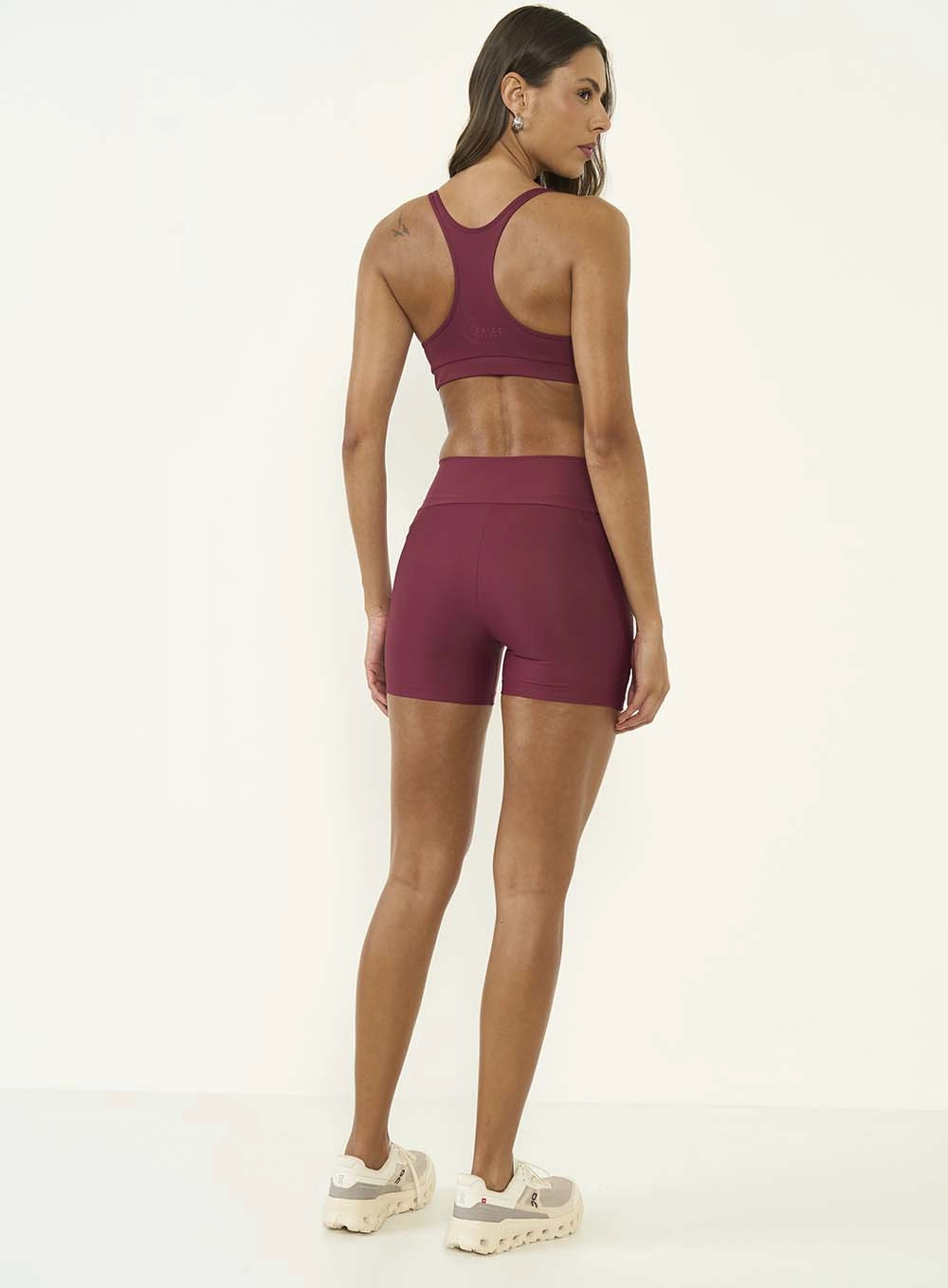 Bermuda Malha Sport  Feminino Colcci Sport Bordô